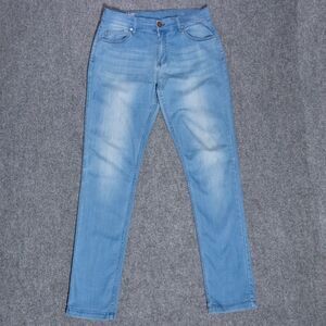 Mugsy Piers Stretch Jeans Mens 32x34 Medium Wash Blue Denim Slim Straight Fit